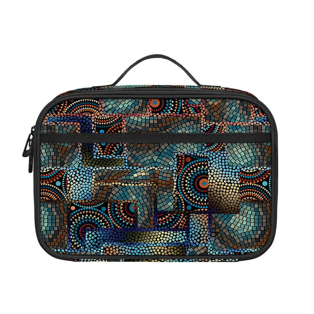 Mosaic Patchwork Pattern Print Portable Lunch Bag