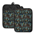 Mosaic Patchwork Pattern Print Pot Holders With Pocket
