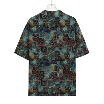 Mosaic Patchwork Pattern Print Rayon Hawaiian Shirt
