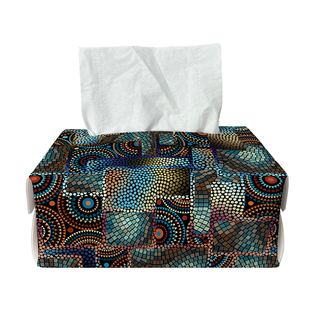 Mosaic Patchwork Pattern Print Rectangle Tissue Box Cover