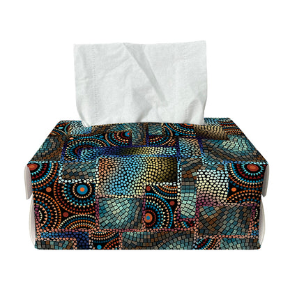 Mosaic Patchwork Pattern Print Rectangle Tissue Box Cover