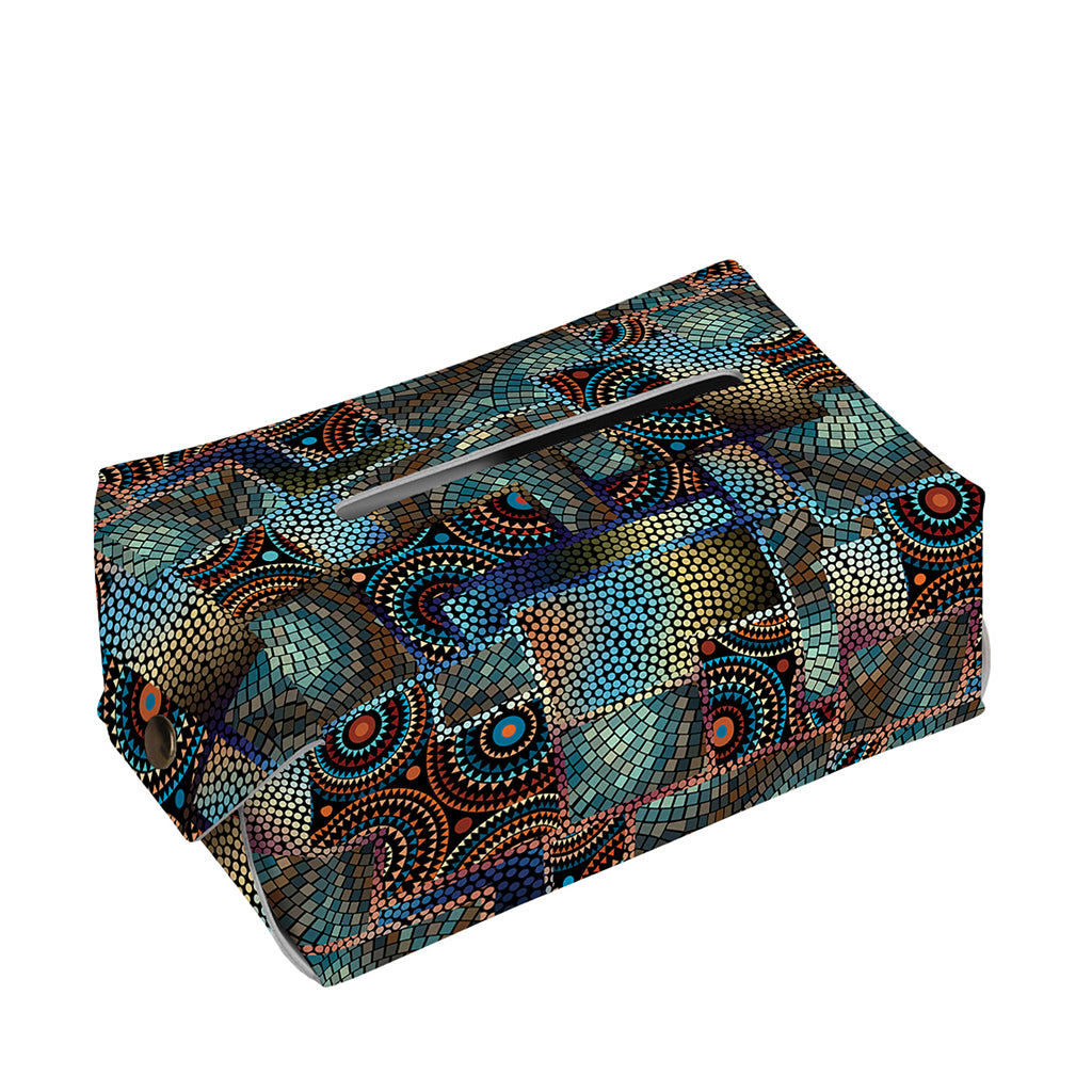 Mosaic Patchwork Pattern Print Rectangle Tissue Box Cover