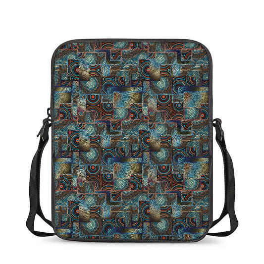 Mosaic Patchwork Pattern Print Rectangular Crossbody Bag