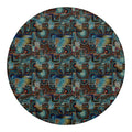 Mosaic Patchwork Pattern Print Round Blanket
