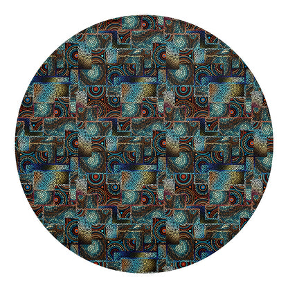 Mosaic Patchwork Pattern Print Round Blanket
