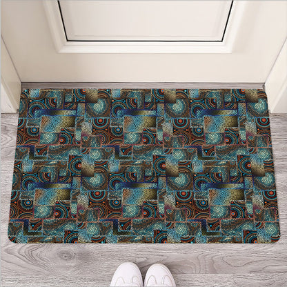 Mosaic Patchwork Pattern Print Rubber Doormat