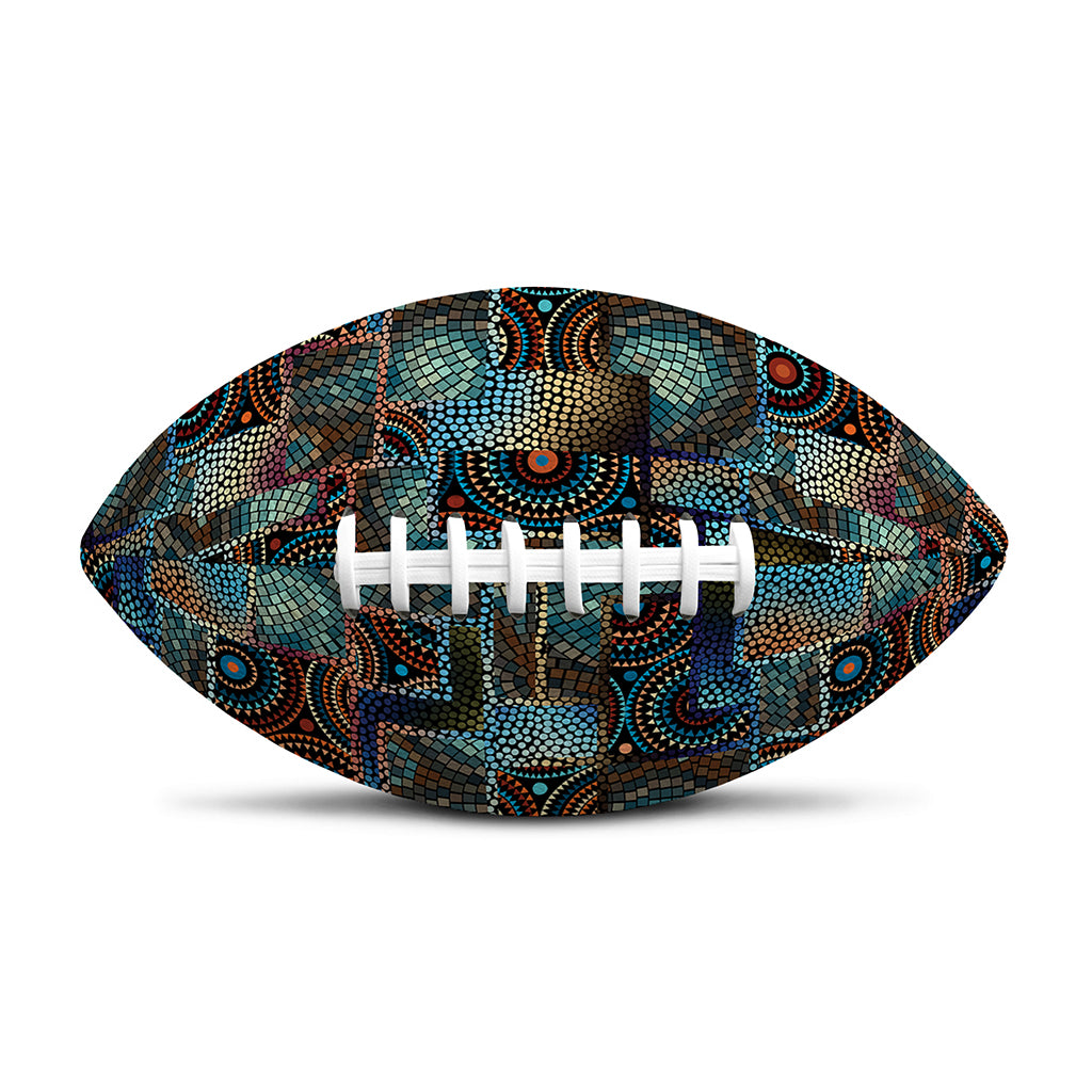 Mosaic Patchwork Pattern Print Rugby Ball