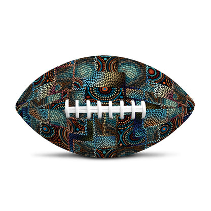 Mosaic Patchwork Pattern Print Rugby Ball