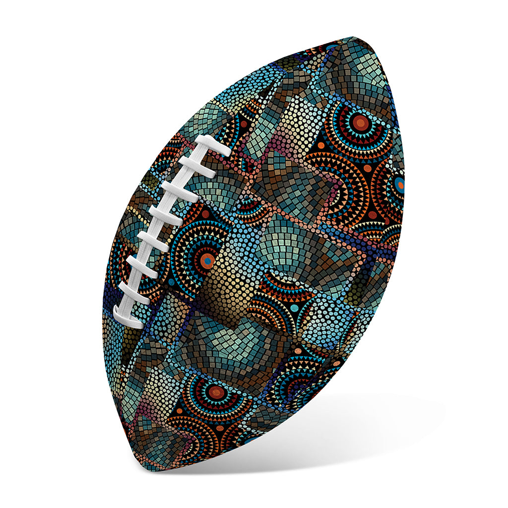 Mosaic Patchwork Pattern Print Rugby Ball