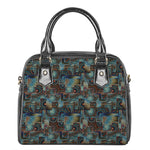 Mosaic Patchwork Pattern Print Shoulder Handbag