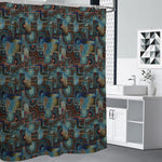 Mosaic Patchwork Pattern Print Shower Curtain