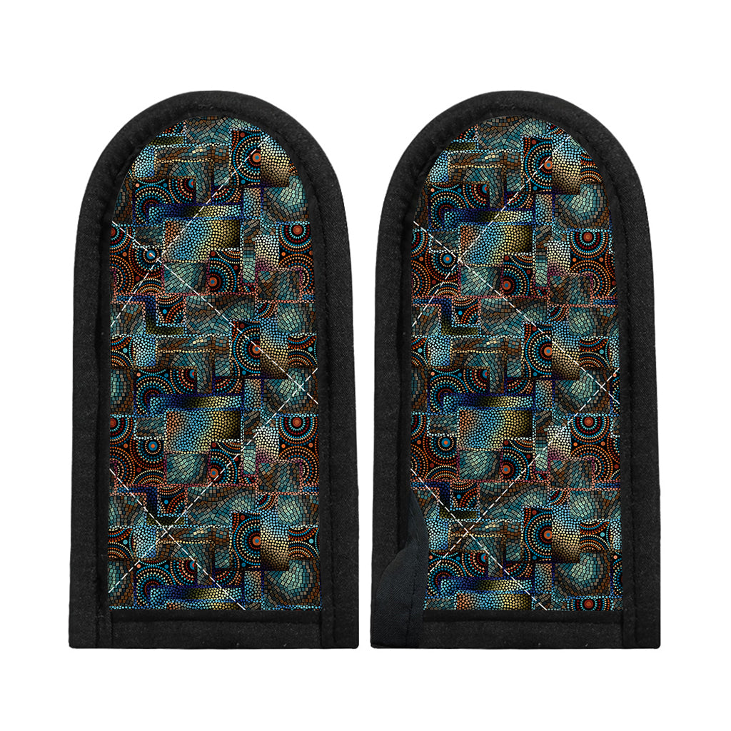 Mosaic Patchwork Pattern Print Skillet Handle Cover