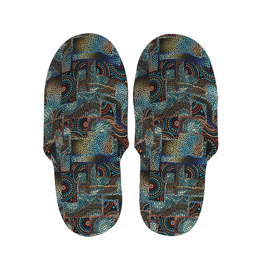Mosaic Patchwork Pattern Print Slippers