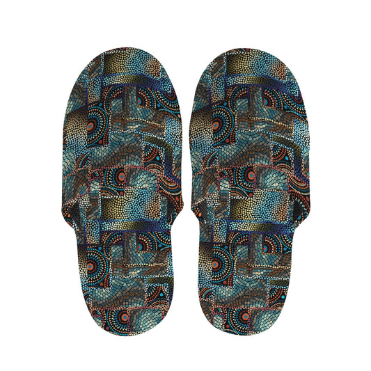 Mosaic Patchwork Pattern Print Slippers
