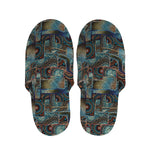Mosaic Patchwork Pattern Print Slippers
