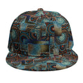 Mosaic Patchwork Pattern Print Snapback Cap