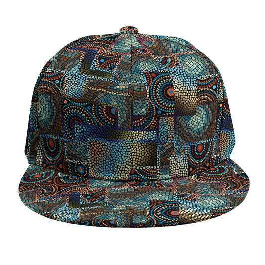 Mosaic Patchwork Pattern Print Snapback Cap