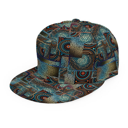 Mosaic Patchwork Pattern Print Snapback Cap