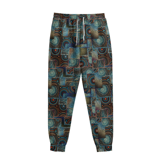 Mosaic Patchwork Pattern Print Sweatpants