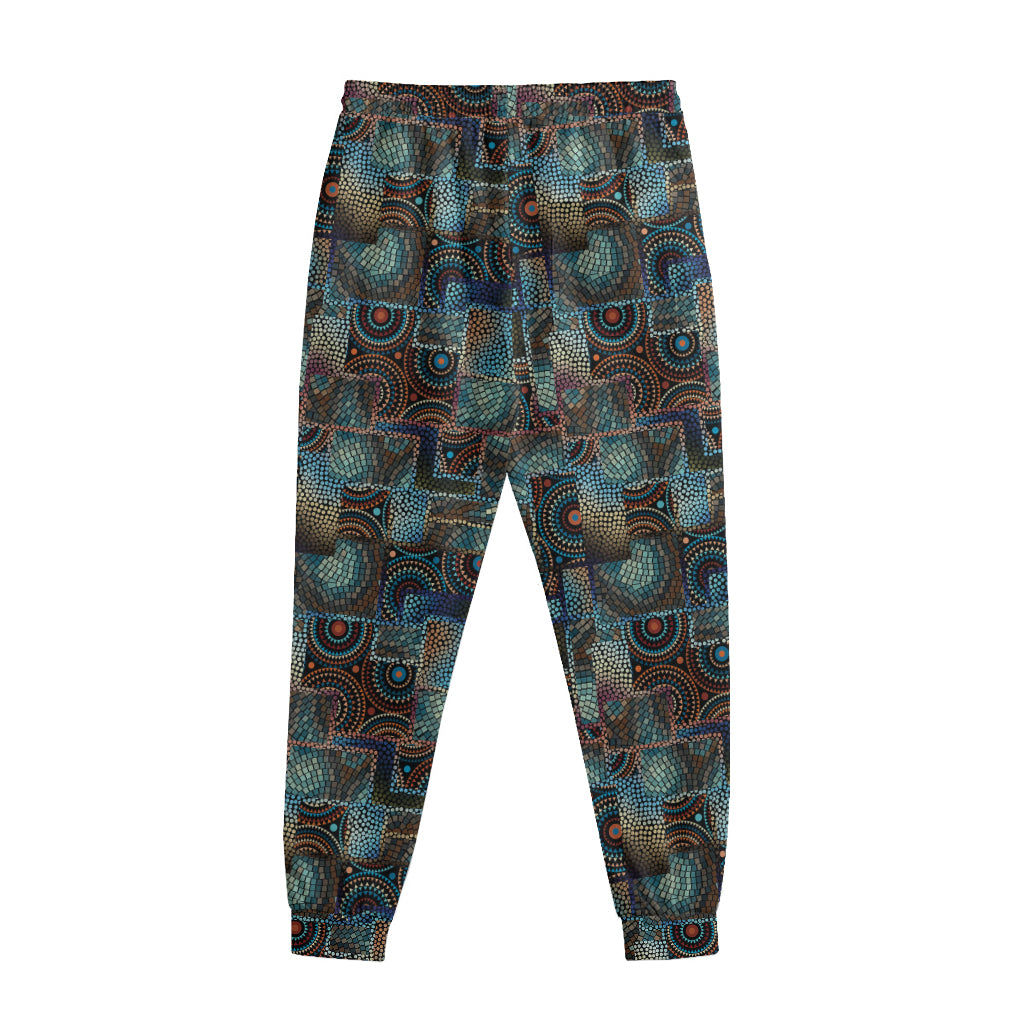 Mosaic Patchwork Pattern Print Sweatpants