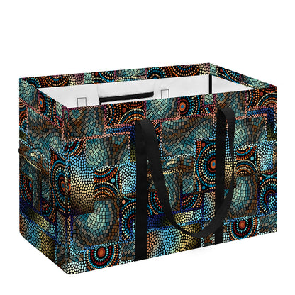 Mosaic Patchwork Pattern Print Utility Tote Bag