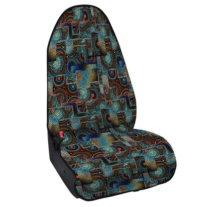 Mosaic Patchwork Pattern Print Waterproof Car Seat Cover