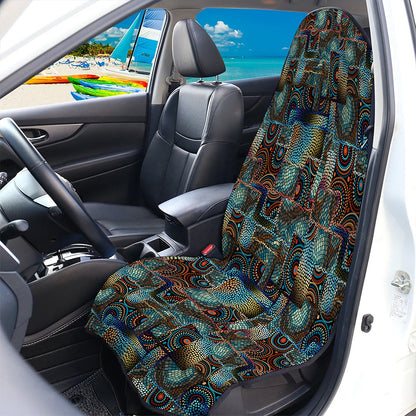 Mosaic Patchwork Pattern Print Waterproof Car Seat Cover