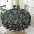 Mosaic Patchwork Pattern Print Waterproof Round Tablecloth