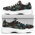 Mosaic Patchwork Pattern Print White Chunky Shoes