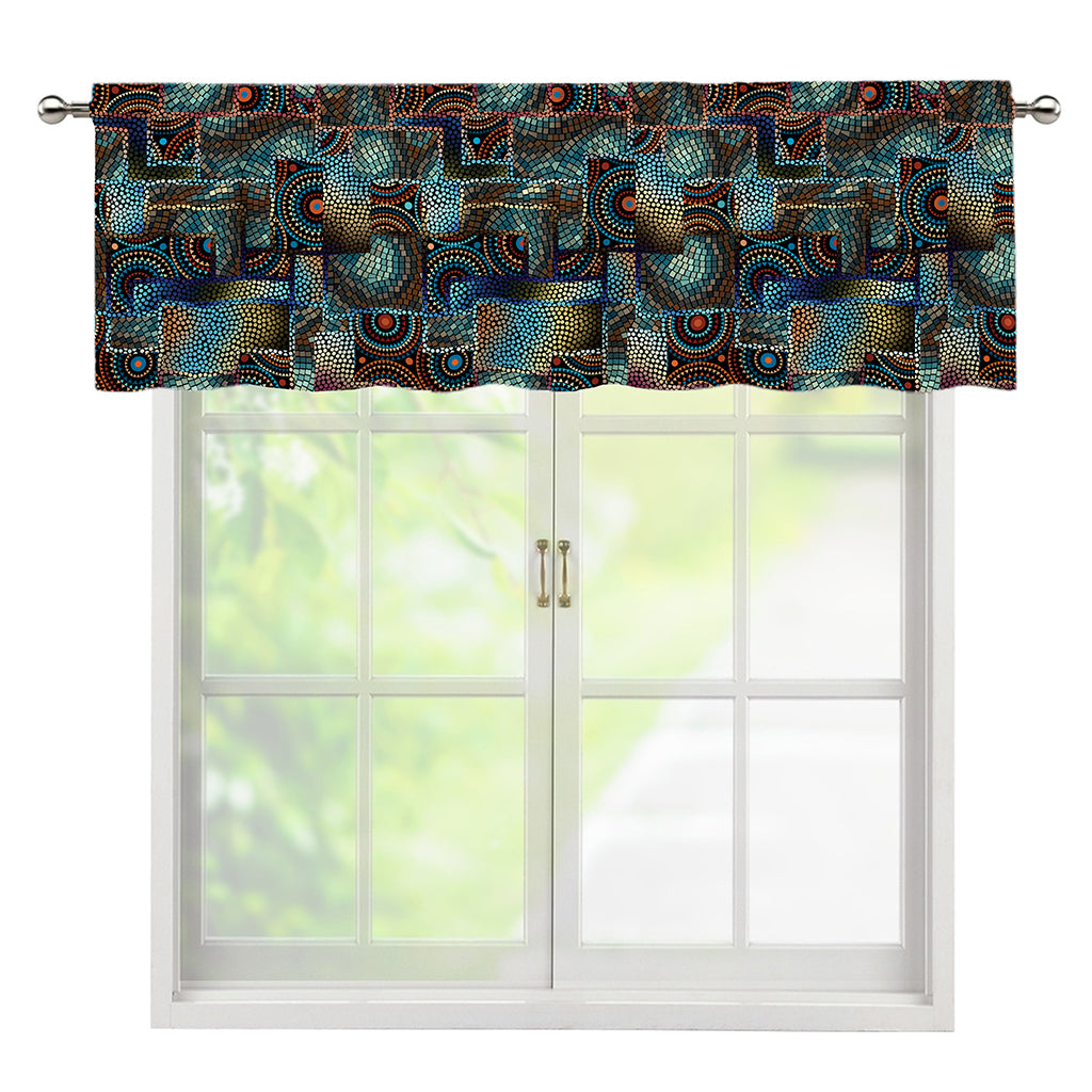 Mosaic Patchwork Pattern Print Window Valance