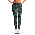 Mosaic Patchwork Pattern Print Women's Leggings