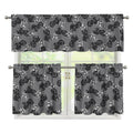 Motorcycle And Angel Pattern Print 3 Piece Kitchen Curtains