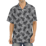 Motorcycle And Angel Pattern Print Aloha Shirt