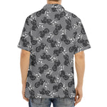 Motorcycle And Angel Pattern Print Aloha Shirt