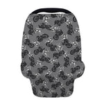 Motorcycle And Angel Pattern Print Baby Seat Cover
