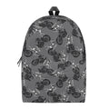 Motorcycle And Angel Pattern Print School Backpack