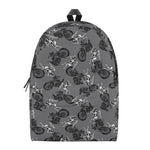 Motorcycle And Angel Pattern Print Backpack
