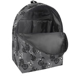 Motorcycle And Angel Pattern Print Backpack