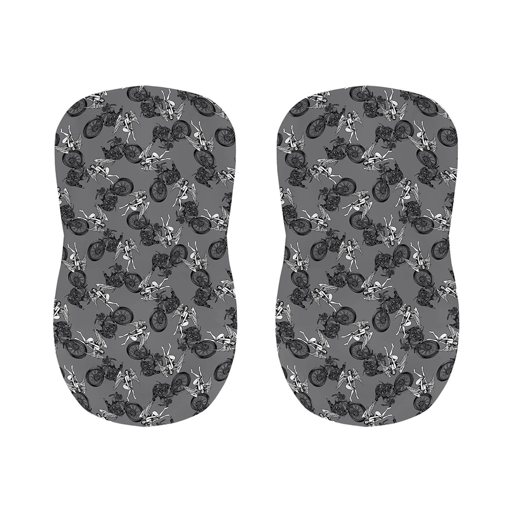 Motorcycle And Angel Pattern Print Bar Stool Covers