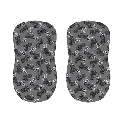 Motorcycle And Angel Pattern Print Bar Stool Covers