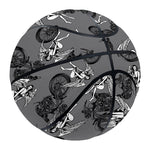 Motorcycle And Angel Pattern Print Basketball