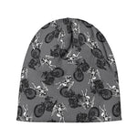 Motorcycle And Angel Pattern Print Beanie