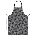 Motorcycle And Angel Pattern Print Bib Apron With Pocket