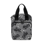 Motorcycle And Angel Pattern Print Bible Tote Bag