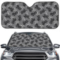 Motorcycle And Angel Pattern Print Car Windshield Sun Shade