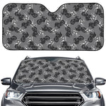 Motorcycle And Angel Pattern Print Car Windshield Sun Shade