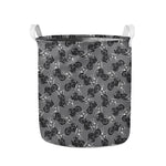 Motorcycle And Angel Pattern Print Collapsible Laundry Basket