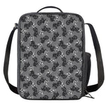 Motorcycle And Angel Pattern Print Crossbody Lunch Bag