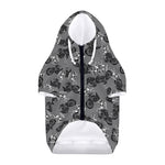 Motorcycle And Angel Pattern Print Dog Zip Up Hoodie