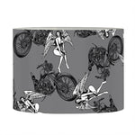 Motorcycle And Angel Pattern Print Drum Lamp Shade